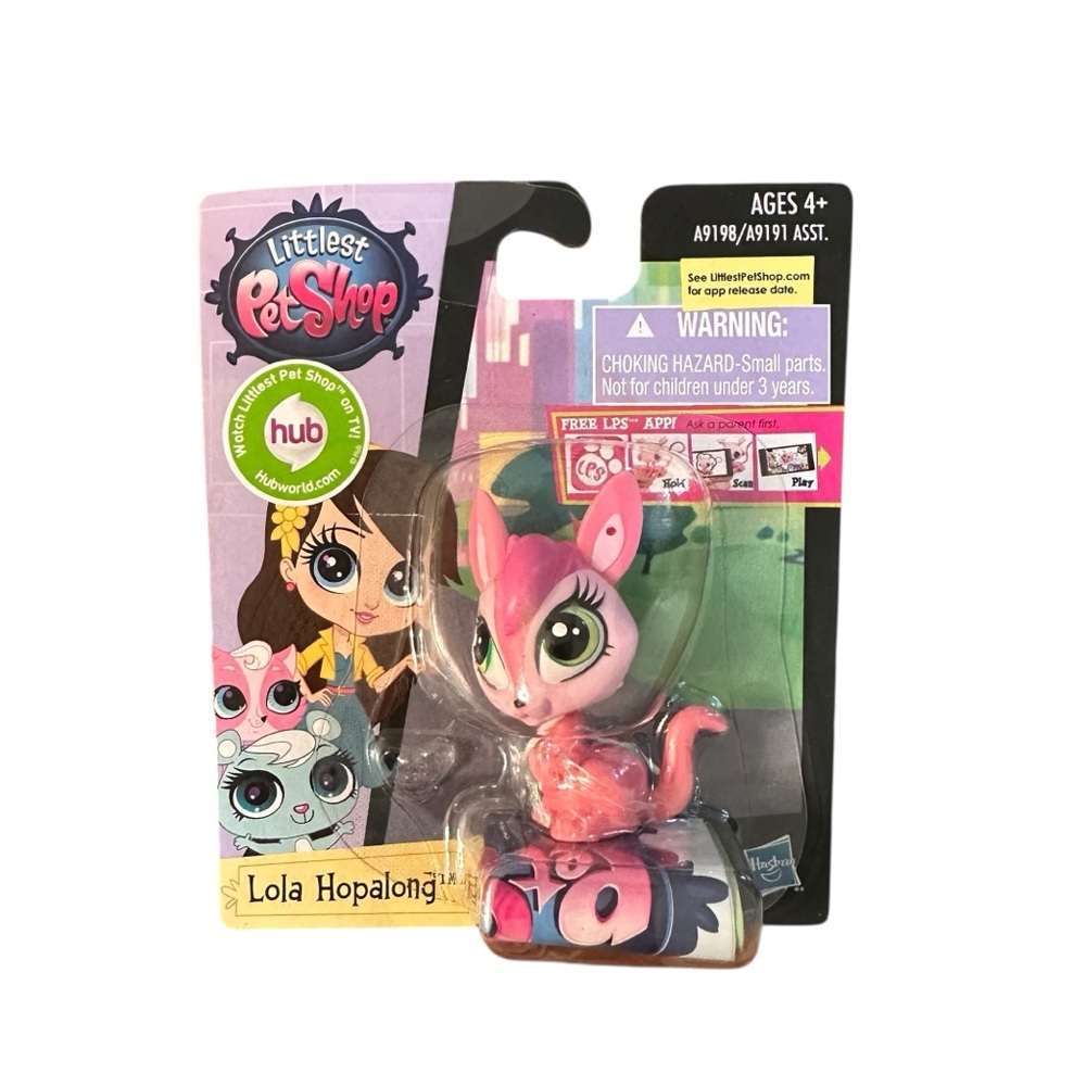 Hasbro Littlest Pet Shop #3656 Lola Hopalong Kangaroo Pink Green New LPS 2014